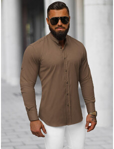 Camisa de hombre marrón OZONEE O/V115