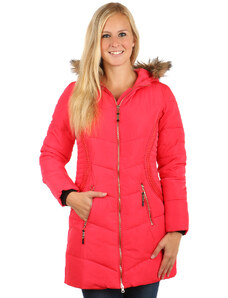 Glara Women's long quilted winter jacket with hood