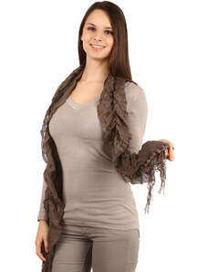 Glara Women's single-colored scarf with fringes