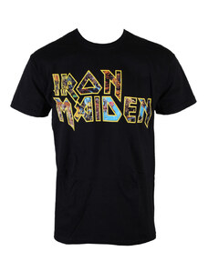 Camiseta metalica de los hombres Iron Maiden - eddie Logo - ROCK OFF - IMTEE45MB