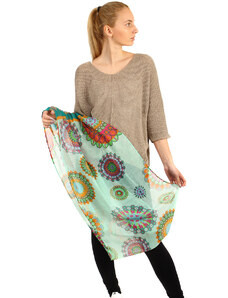 Glara Women's circular scarf oriental pattern