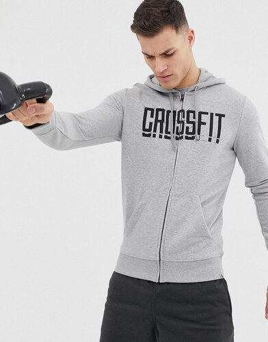 sudadera reebok crossfit gris