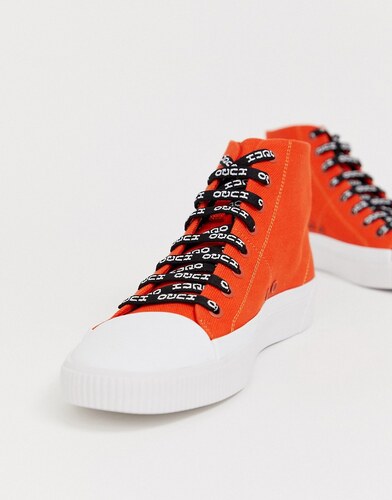 vans high top hombre naranja