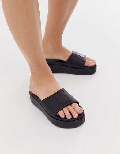 Sandalias negras con plataforma de GLAMI.es