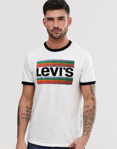 Camiseta con logo grande de arcoíris y vivos de - GLAMI.es