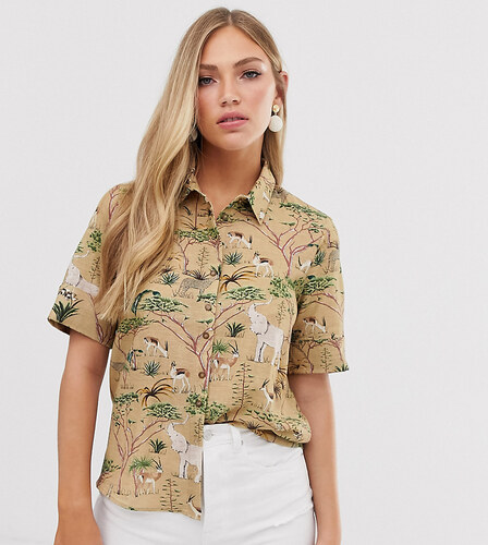 camisa safari mujer