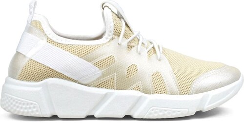 zapatillas deportivas beige mujer