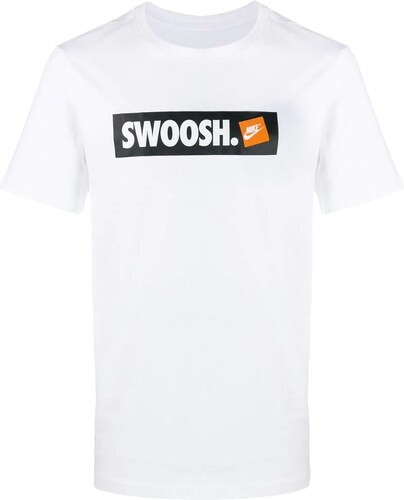 Swoosh box logo T-shirt - Blanco -