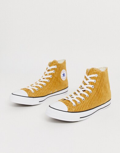 vans high top hombre dorados