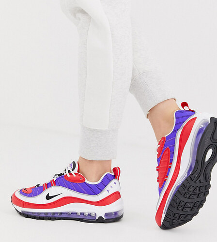 receta Pebish abrazo Zapatillas en rojo, violeta y blanco Air Max 98 de Nike - GLAMI.es