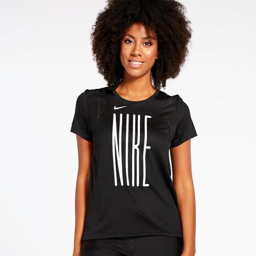 Camiseta Nike Negra Running De Mujer -