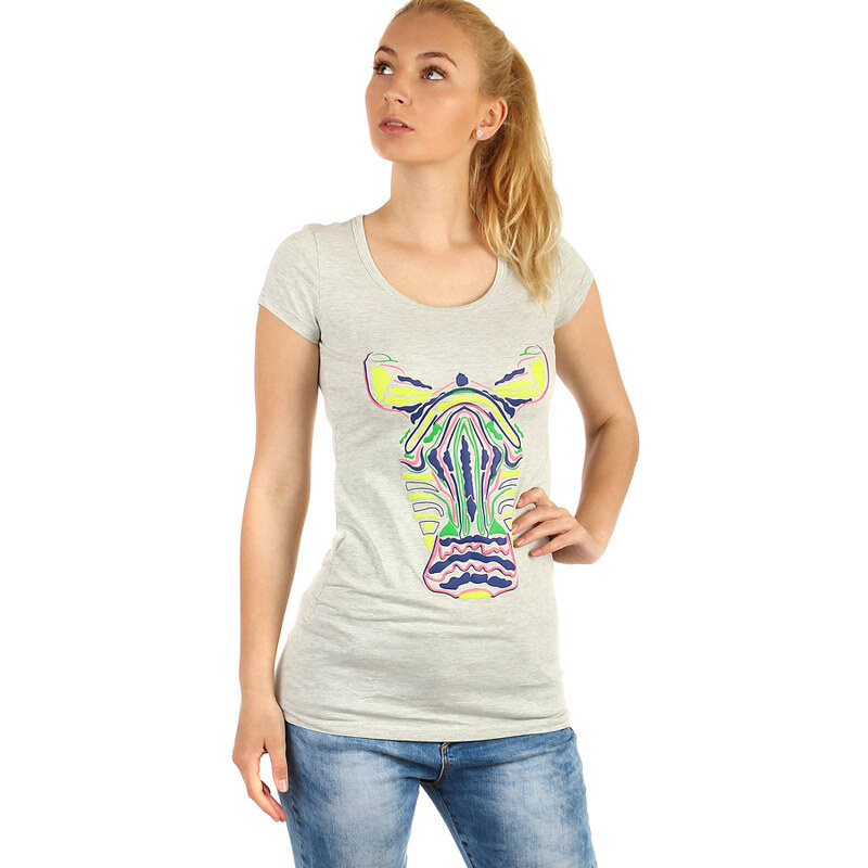 Glara Women's long t-shirt zebra