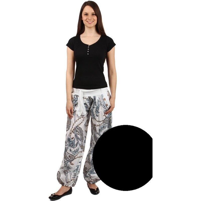 Glara Stylish harem pants with an interesting pattern