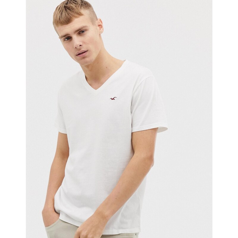 Hollister discount camiseta blanca