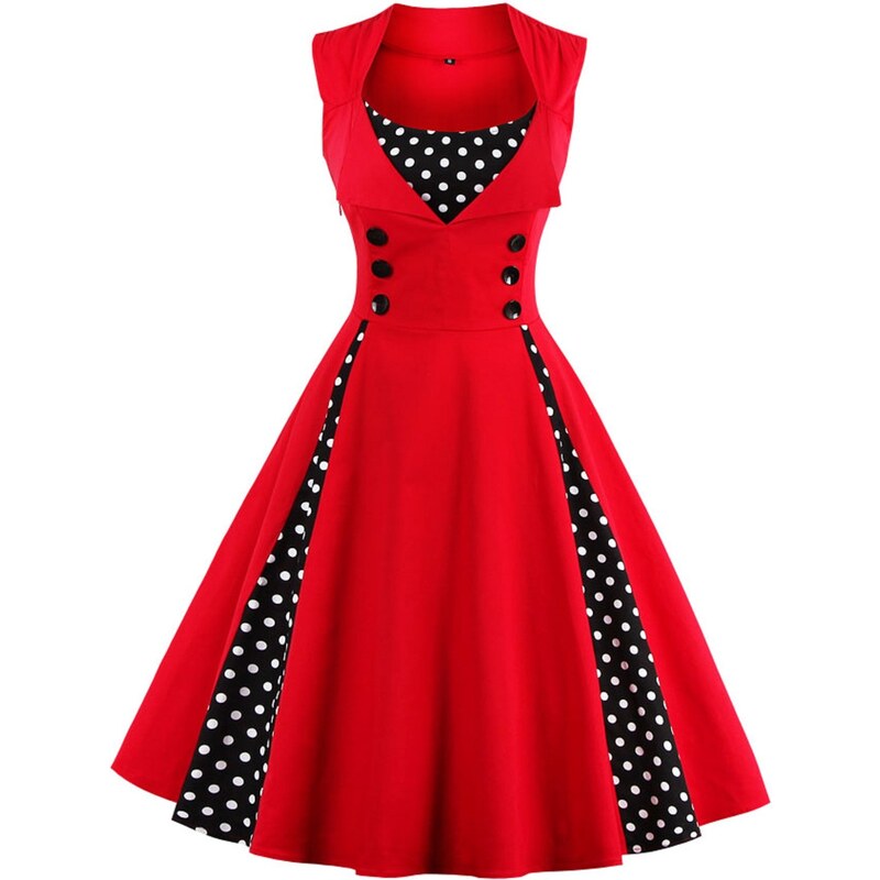 Vestido rojo pin online up