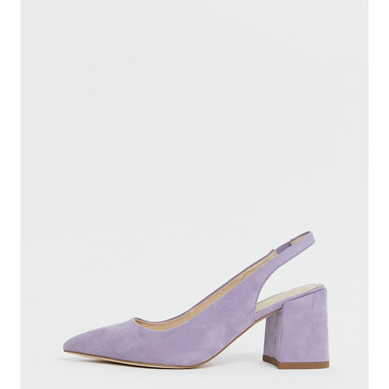 Zapatos de medio de corte ancho con tira en lila de ASOS - GLAMI.es