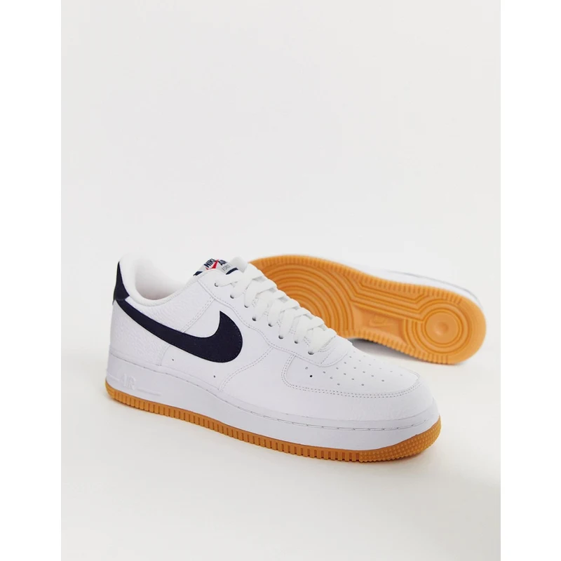 Zapatillas de deporte con logo en azul marino y suela de goma Air Force 1 de Nike GLAMI.es