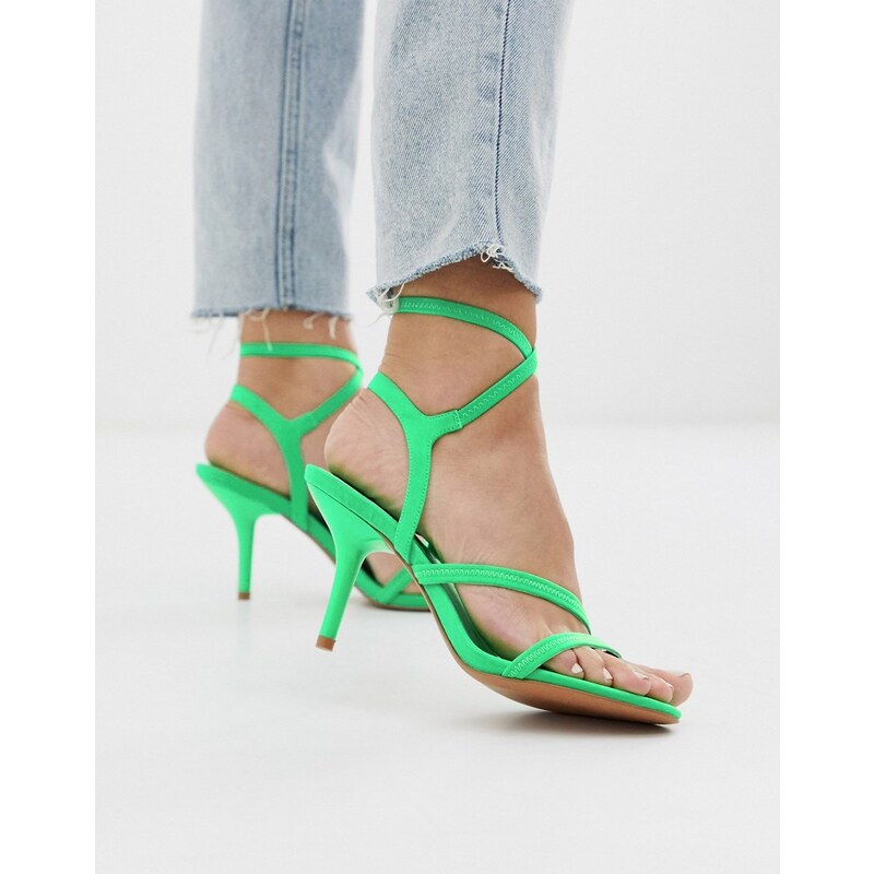 Sandalias verde online neon