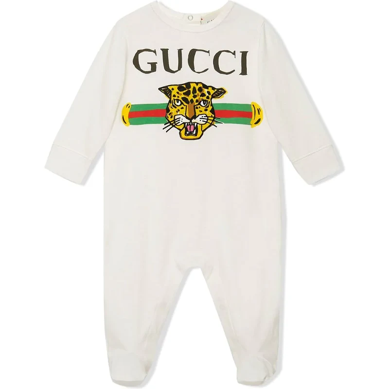 Pino por favor no lo hagas difícil Gucci Kids pijama con estampado de tigre - Blanco - GLAMI.es