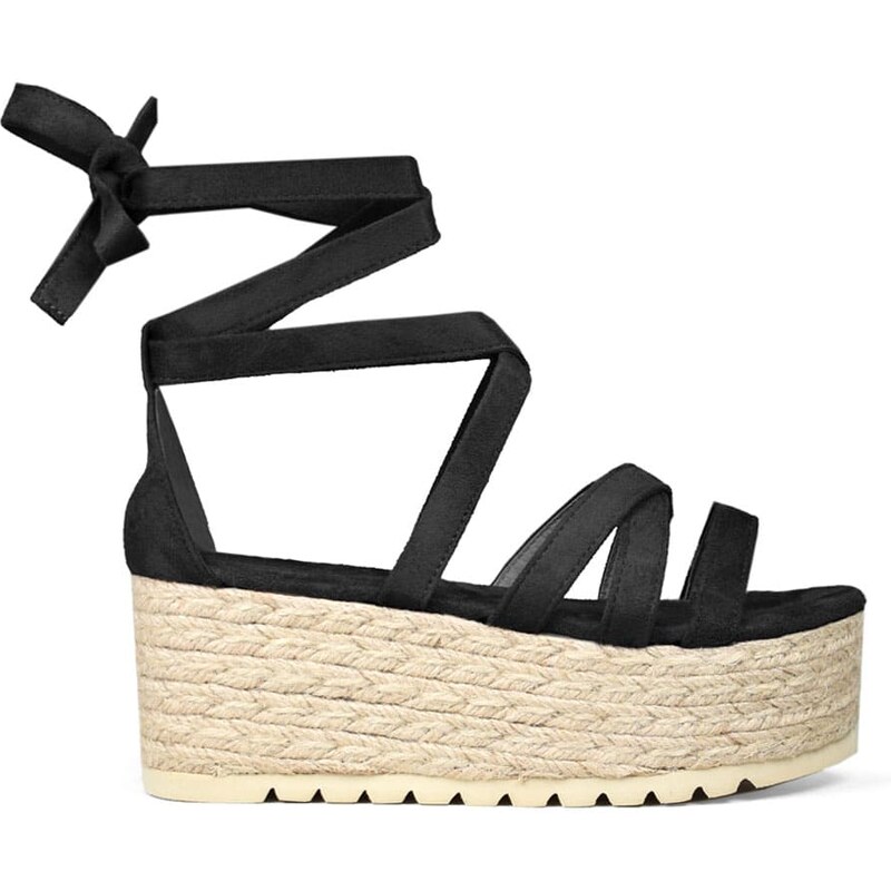 Bosanova Sandalias plataforma esparto Mujer Color NEGRO