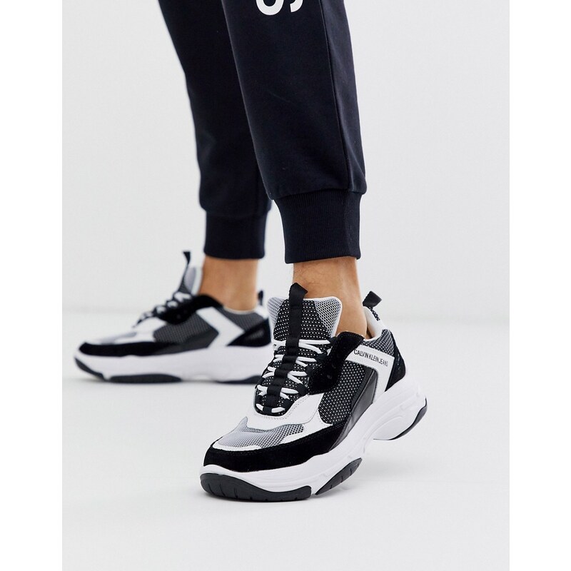 Chunky sneakers en blanco y negro Marvin de Calvin Klein GLAMI.es