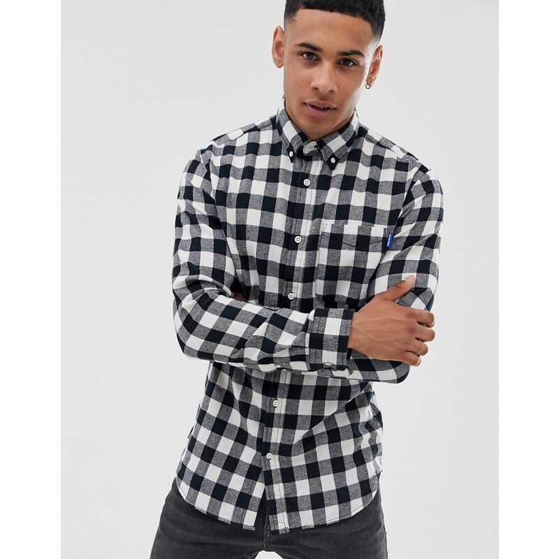 Camisa de cuadros en negro y blanco de Jack Jones Originals