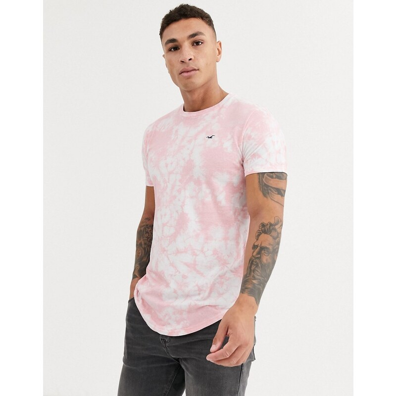 Camiseta discount rosa hollister