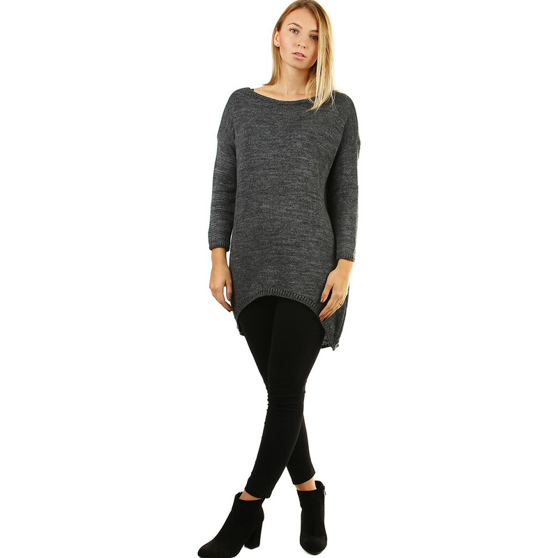 Glara Women's oversized long sweater single color