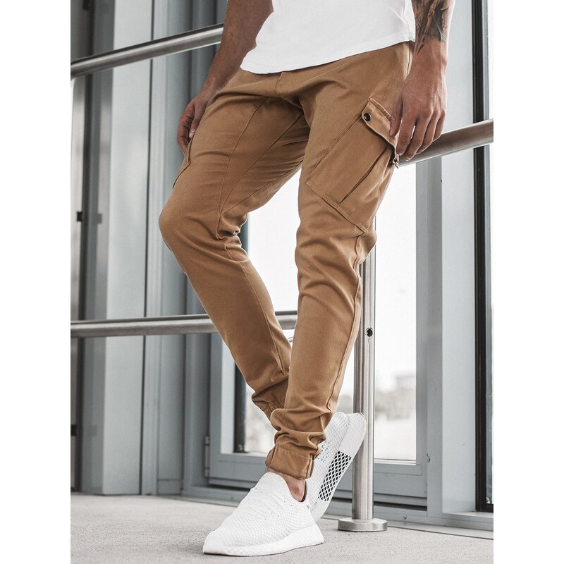 Pantalón de chándal de hombre camel OZONEE JS/XW01Z