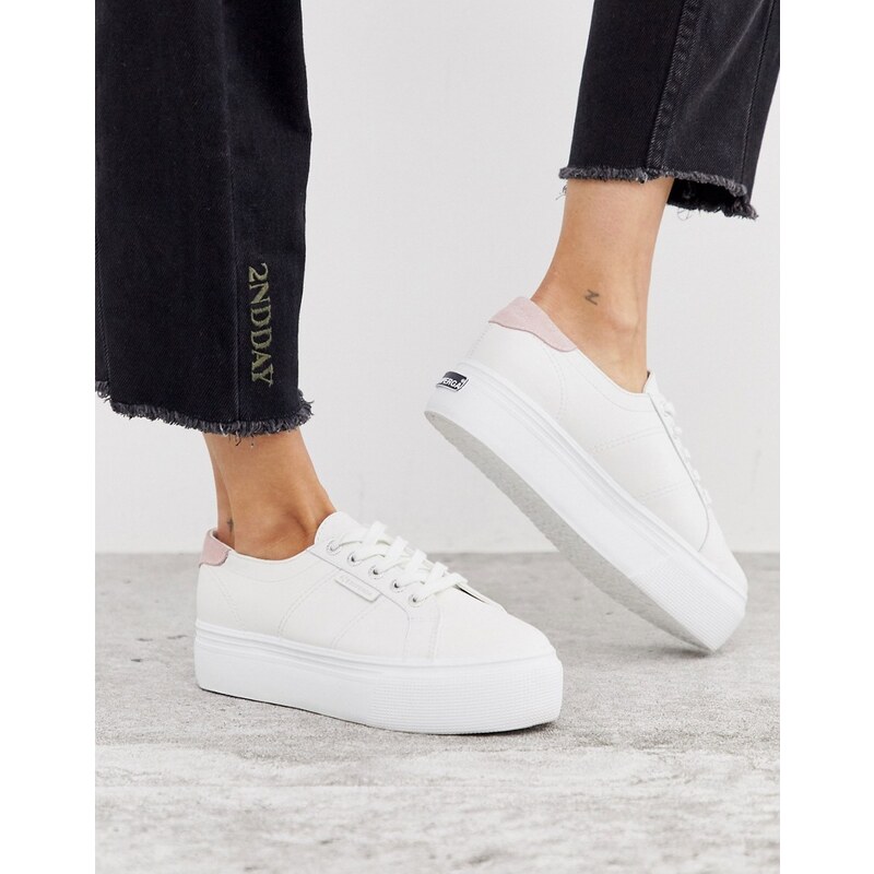 Superga discount cuero blanco