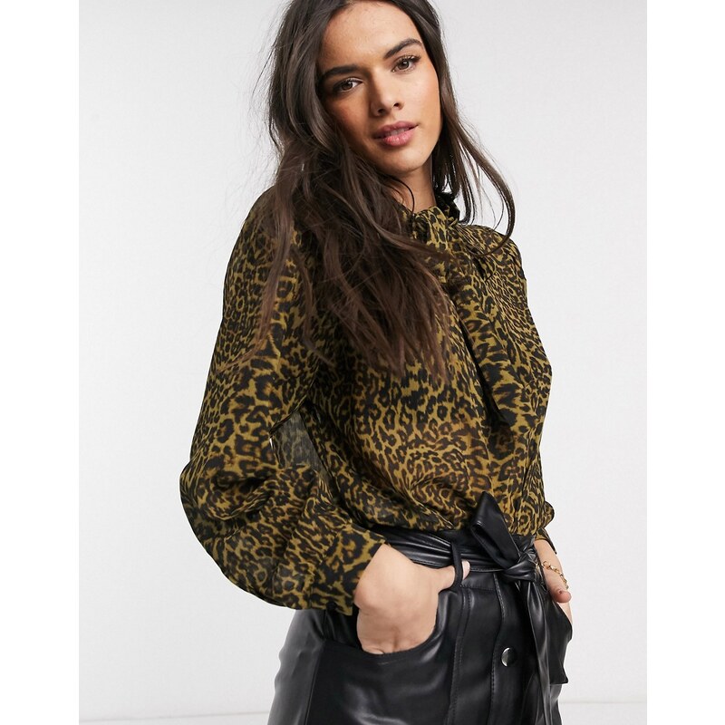 Camisa 2025 leopardo mango