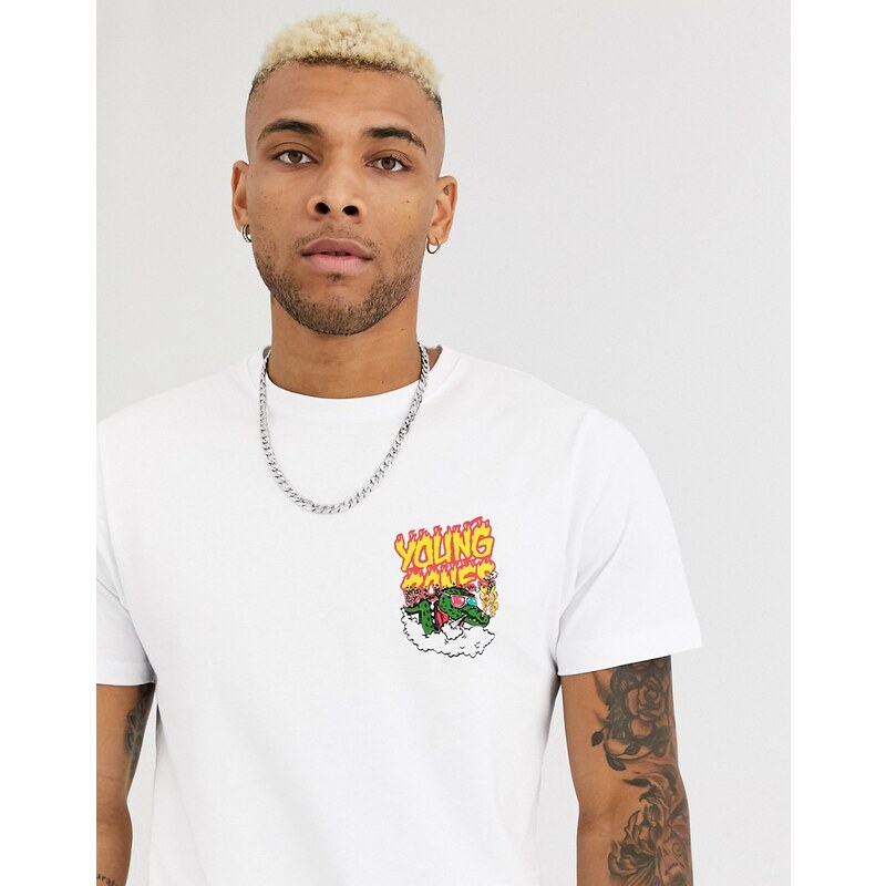 Pull and bear store camiseta blanca