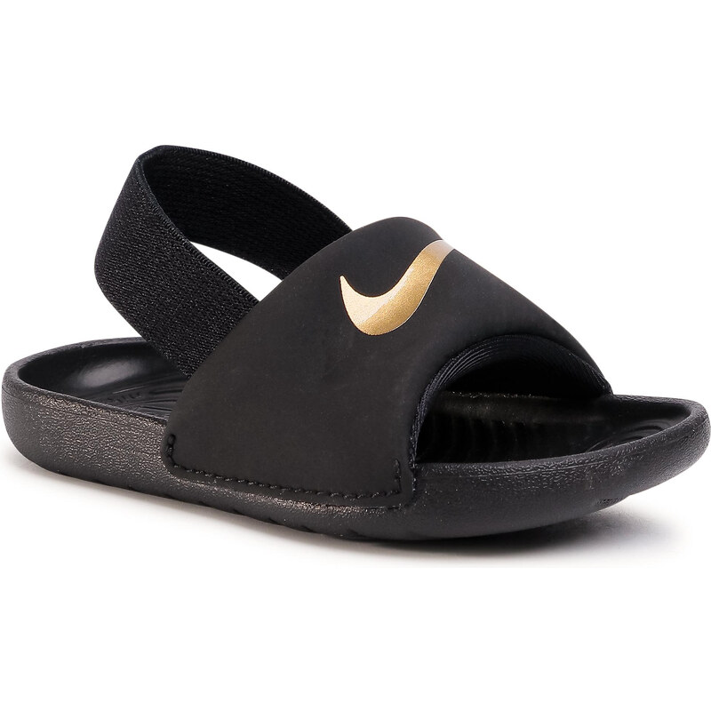 Sandalias NIKE Kawa Slide Td BV1094 003 Black Metallic Gold GLAMI.es