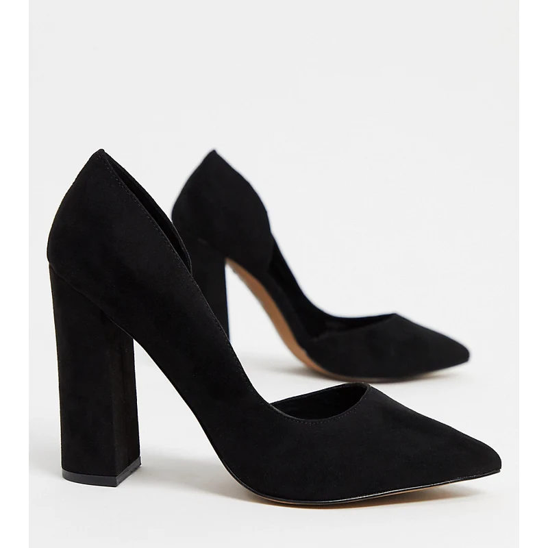 Zapatos tacón alto negros de ancho especial Walter d'Orsay de ASOS DESIGN - GLAMI.es