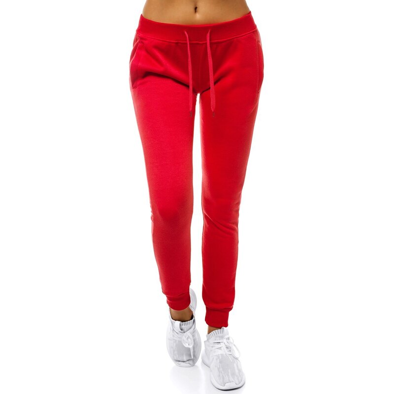 Pantalón de chándal para mujer rojo OZONEE JS/CK01