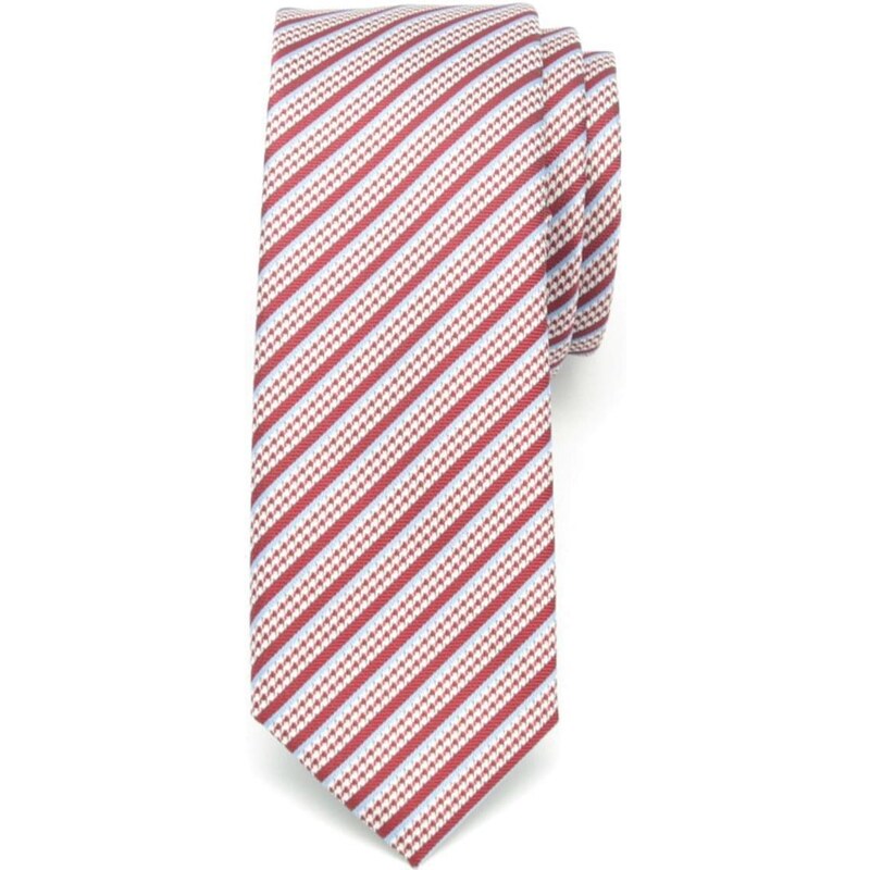 Willsoor Hombres estrechos corbata (patrón 1205) 6544 en color rojo