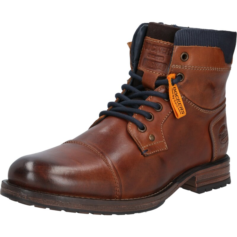 Dockers by Gerli Botas con cordones azul oscuro marr n oscuro