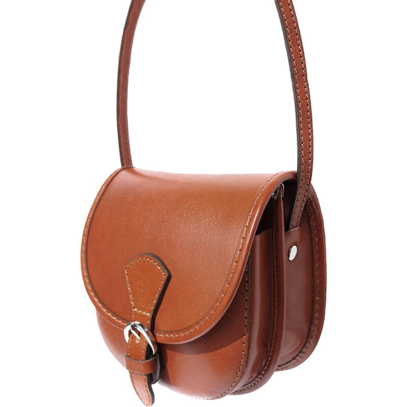 Glara Small semicircular handbag with buckle