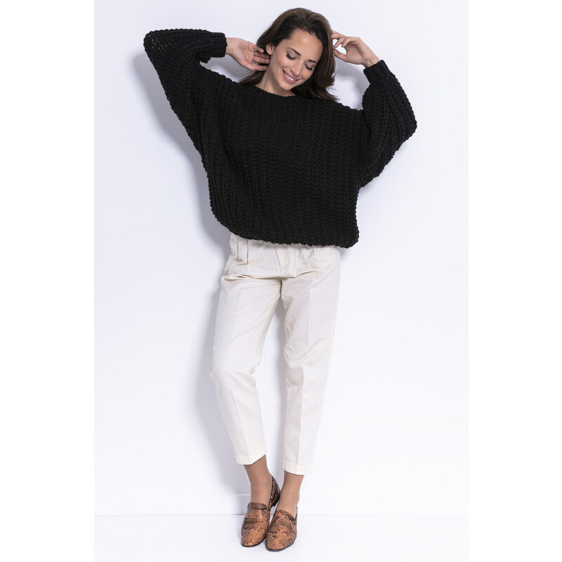 Glara Women's thick knitted wool sweater