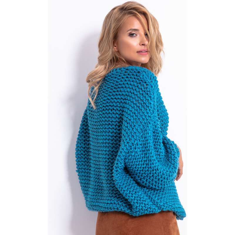 Glara Women's wool sweater with loose binding