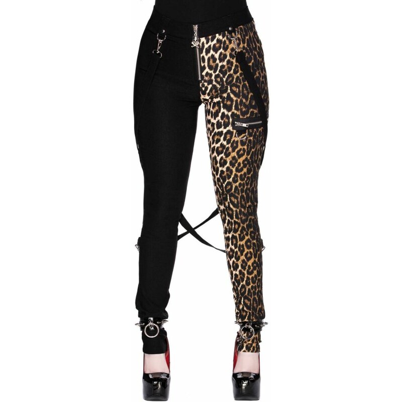 Pantalones de mujer KILLSTAR - Def Leopard - LEÓN - KSRA002934