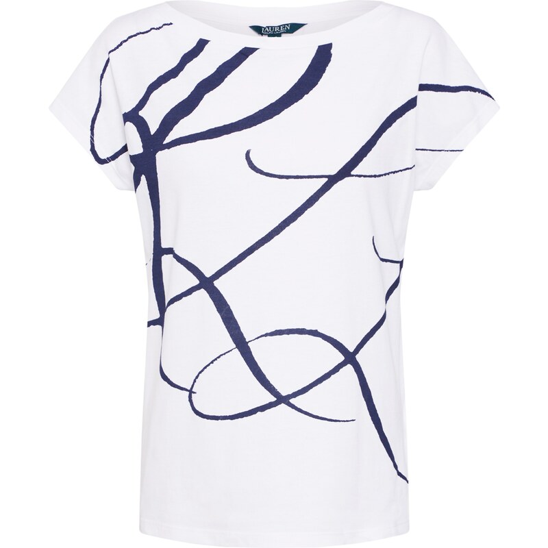 Lauren Ralph Lauren Camiseta 'GRIETA' azul noche / blanco