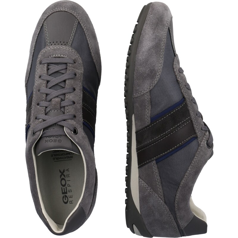 GEOX Zapatillas deportivas bajas 'Wells' azul / antracita / gris oscuro