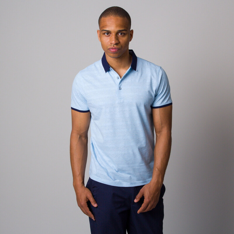 Polo azul cheap claro hombre