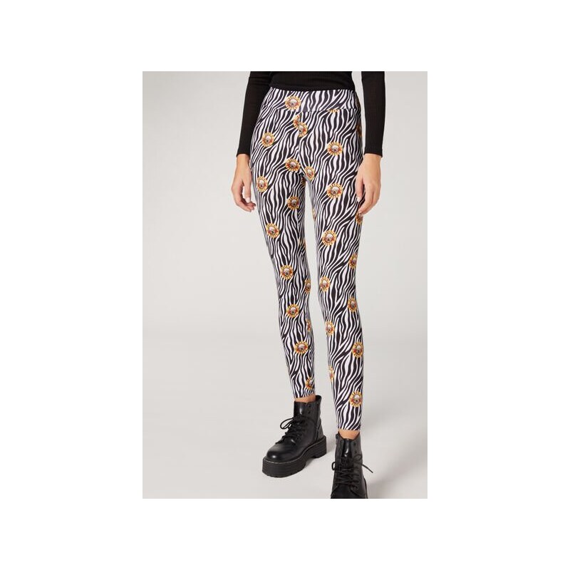 Calzedonia Leggings Active Guns N Roses Mujer Impreso Tamano M GLAMI.es