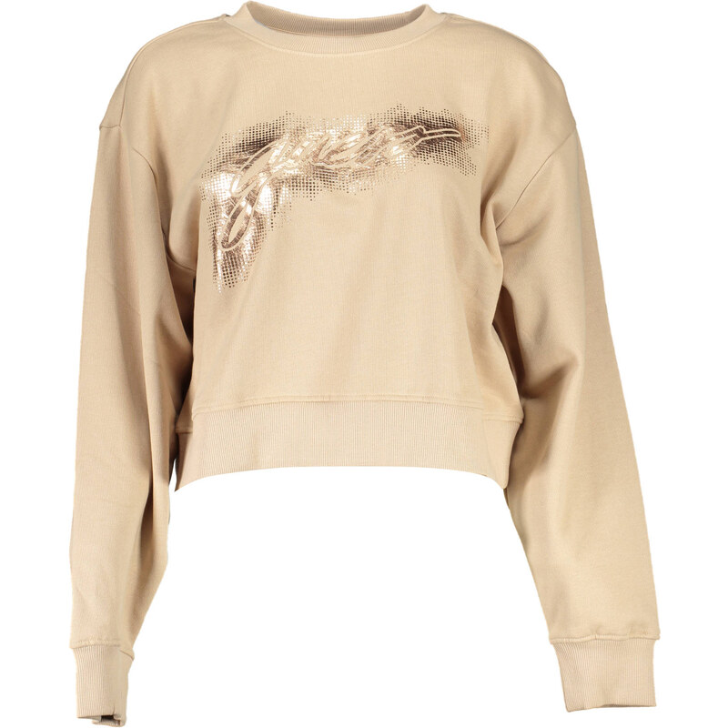 Sudadera Guess Jeans Sin Cremallera Mujer Beige 