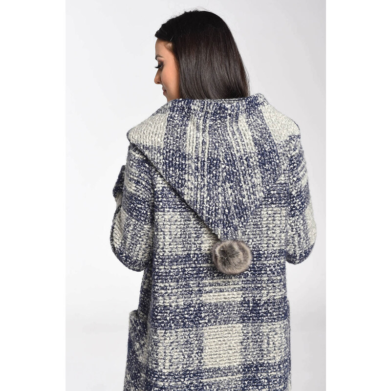 Glara Thin wool coat with hood