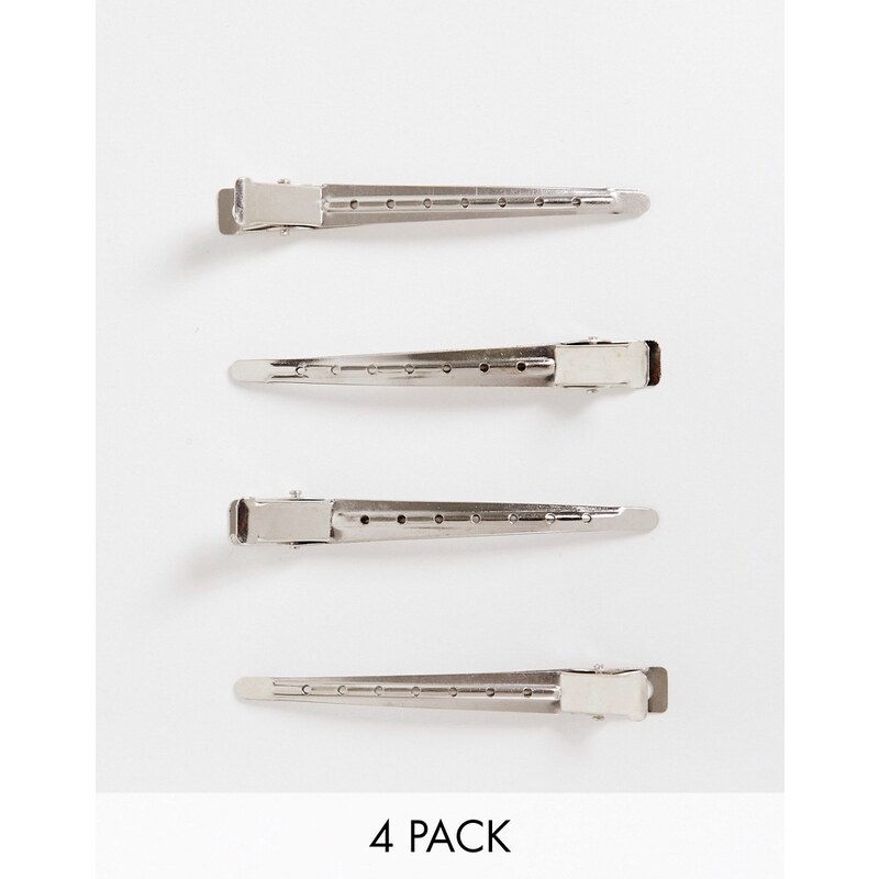 Pack de 4 pasadores para el cabello de metal de Easilocks-Sin color