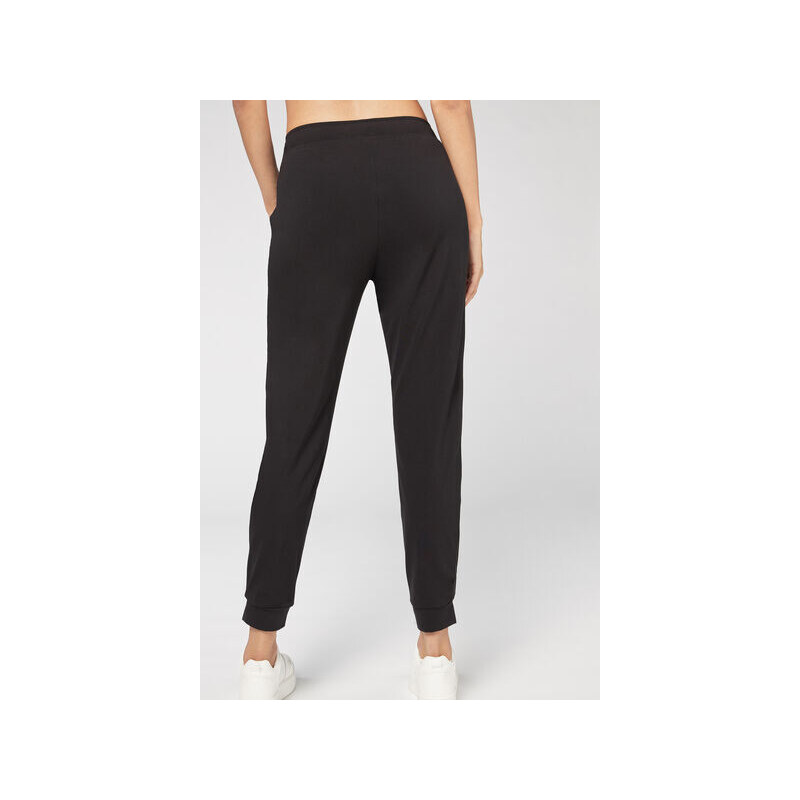Pantalones deportivos casuales a cuadros para mujer, pantalones deportivos  de cintura alta, color negro, talla M, Negro 