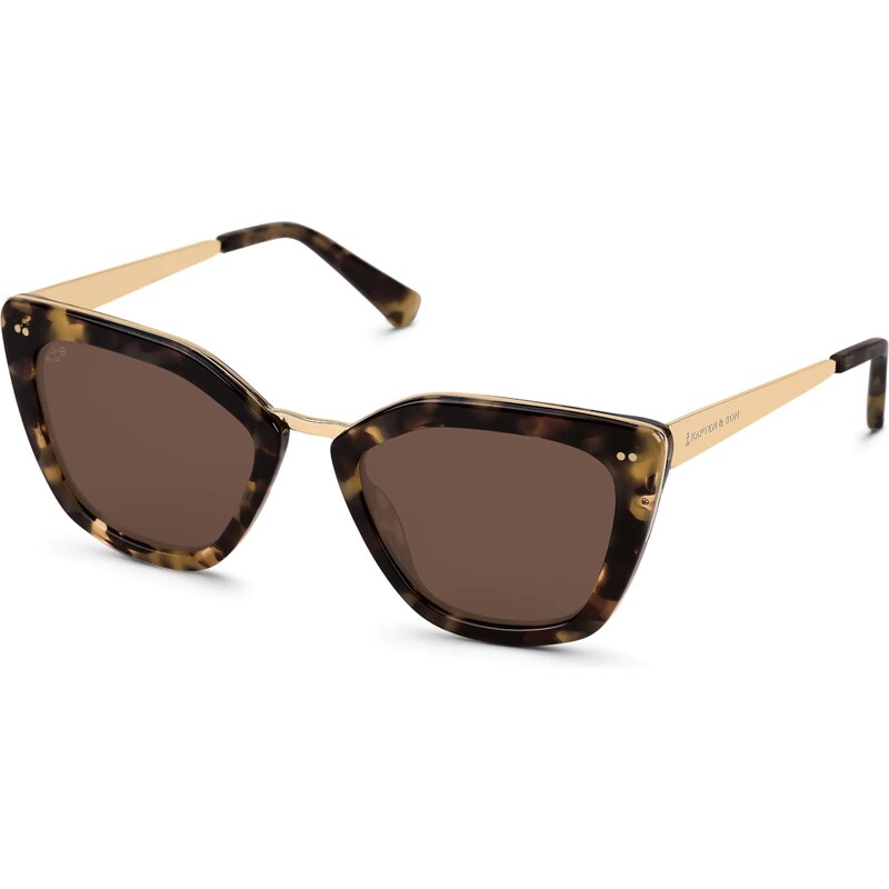 Kapten & Son Gafas de sol 'Sydney Amber Tortoise Brown' marrón oscuro / oro